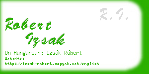 robert izsak business card